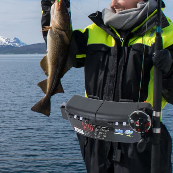 Bærbar Multifunktionel Fiskegrejs Organizer Boks Taljetaske til Lokkemad Agn Krog