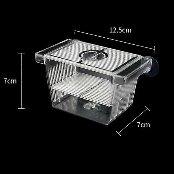 Lekrum, - 3 i 1 Akvarium Fiskodlingstank med Lock, Flytande, Transparent 12,5x7x7 cm