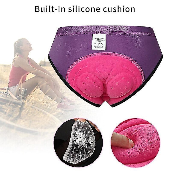 Pyöräilyshortsit 3D-geelipehmusteella - Mukavat naisten pyöräilyshortsit S Pink