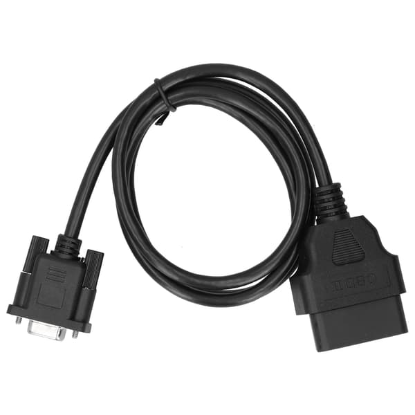 16-pin OBD2 til RS232 DB9 bildiagnose interface adapter forlængerkabel stik