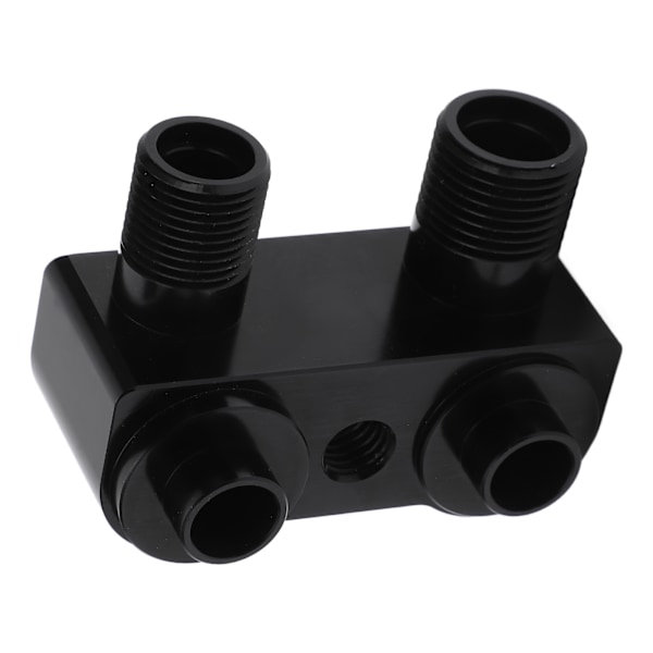 AC Kompressor Fitting 90° Drejevinkel 6061‑T6 Billet Aluminiumlegering Sort Adapter Kit Erstatning for Ford LSX LS1