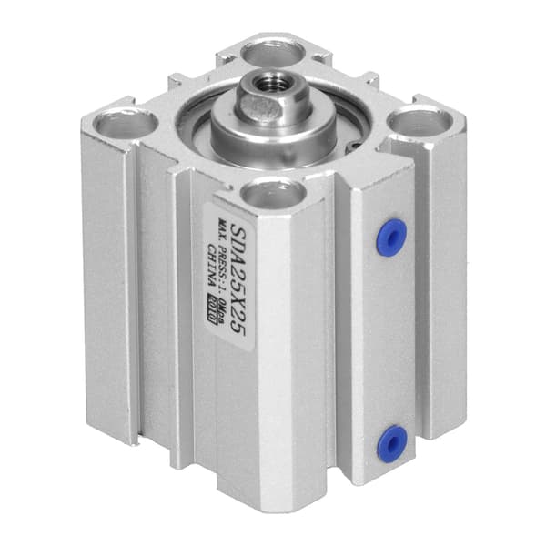 Luftsylinder Aluminium Tynn Dobbelvirkende Pneumatiske Komponenter Tilbehør Bor 25mmSDA25x25