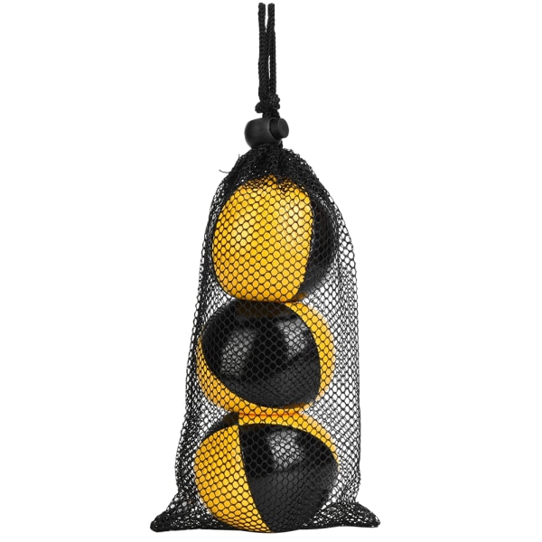 3st Gul Svart PU Dun Jonglering Bollar Clown Spelande Jonglering Ball Set för nybörjare