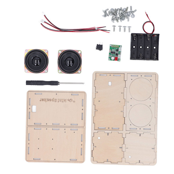 DIY Bluetooth Högtalarkit Stereo Surround Giftfri Komposit Trä DIY Högtalarkit för Elev
