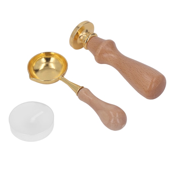 Voksforseglingsstempelsett med klart mønster, antirust, retro bokstavforsegling vokssett for DIY-konvolutter, invitasjonsdekorasjon