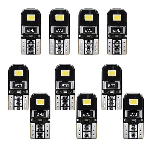 12V T10 LED Canbus Pærer - Hvide Interiør-, Dome- og Nummerpladelys