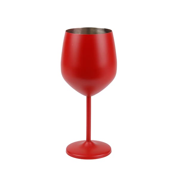 1 STK 18oz rustfritt stål matte vinglass rød