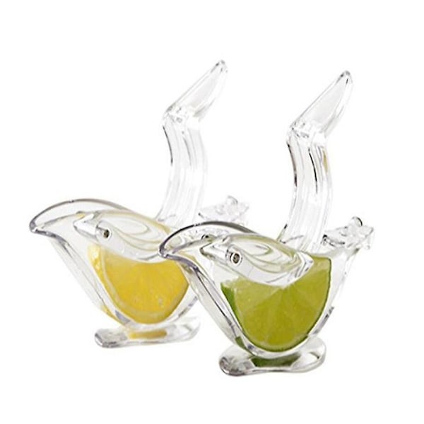 2-pack Akryl Citronpressar Bärbar Klar Fruktpress Fågelform Förebygger Frökast