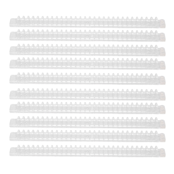 10 st spiralbindningsfjädrar 100 ark kapacitet ryggkam 30 hål transparent set kit