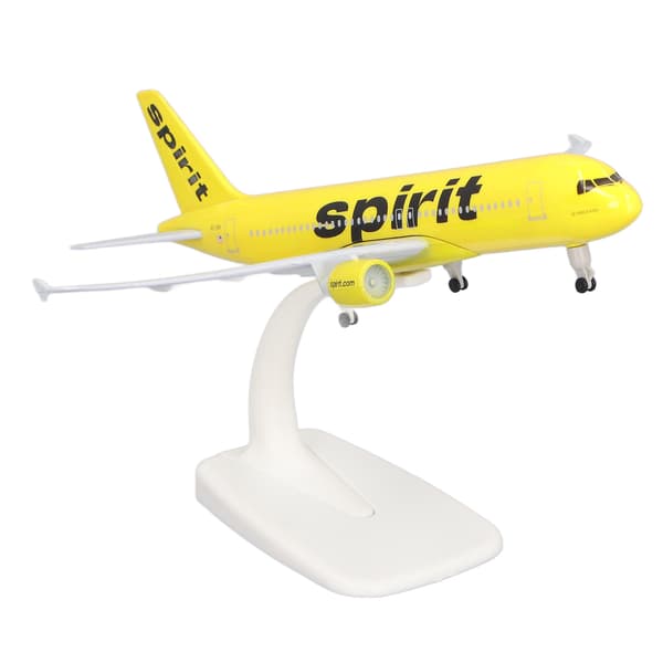 320 Alloy Flymodel Høj Stimulering Flydekoration Model med Displaybase Gul Hvid