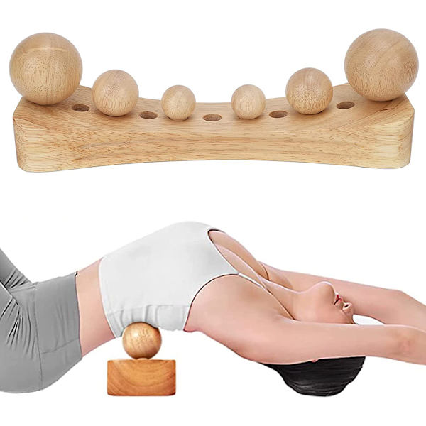Psoas Muscle Release Tool Träkroppsmassageverktyg Trigger Point Trämassageapparat med 6 massagehuvuden för nackbandsrygg
