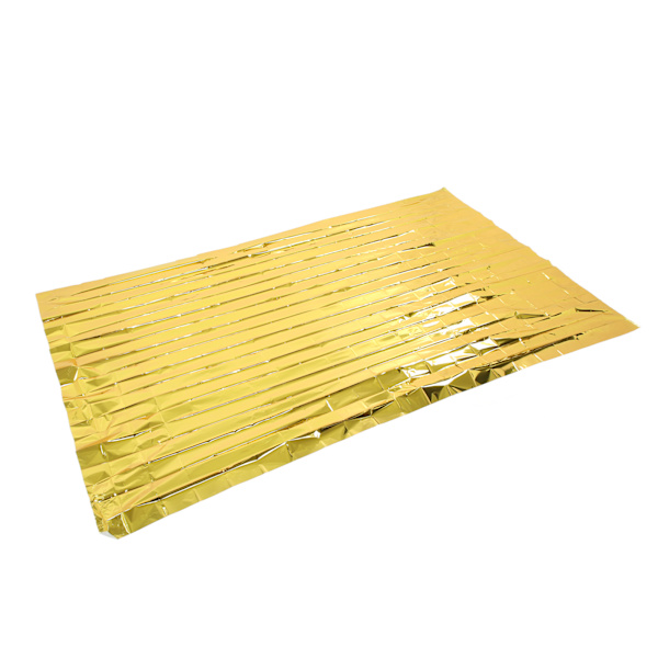 Nödfilt Vikbar PET Aluminiserad Film Termisk Filt Bärbar Överlevnadsfilt för Resa Camping Utomhus Guld 210CMx160CM
