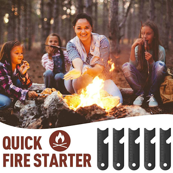 10 kpl Outdoor Flint Scraper Striker Flint Fire Starter retkeilyyn Patikointi Metsästys Hätäselviytymiseen