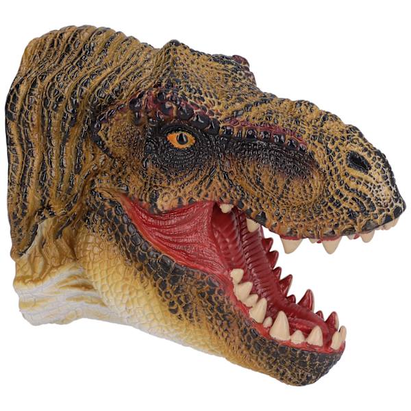Dinosauriehanddocka i gummi, bärbar, giftfri, hållbar, slitstark, handmålad