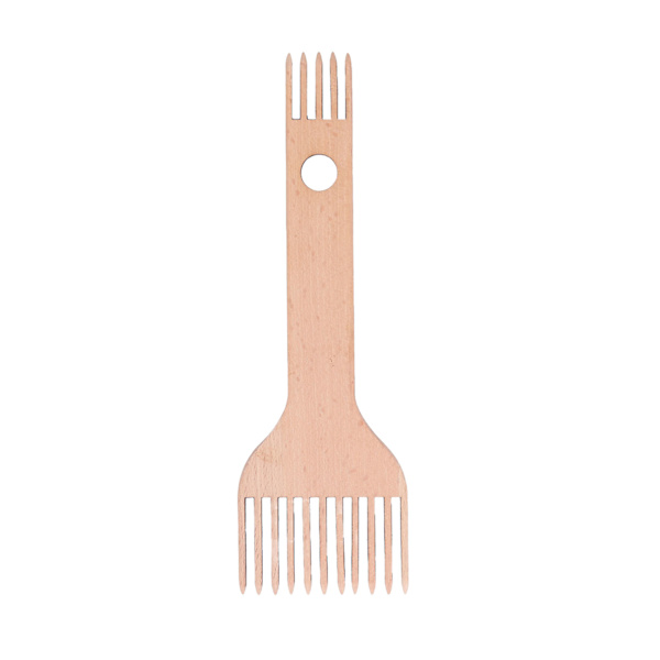 Vävvävskam med dubbla ändar Ergonomisk design Hållbar bok blank yta Trävävkam för vävhantverk