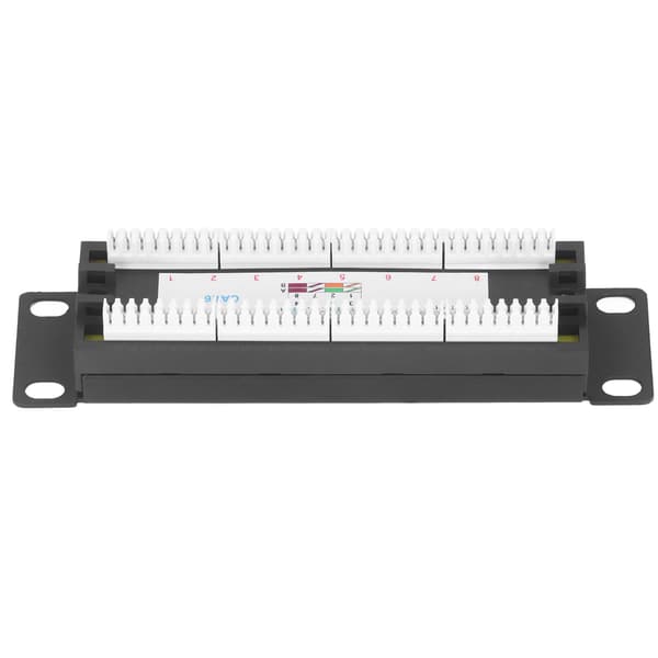 8-portars väggmonterad nätverkspatchpanel UTP Cat6 oskärmad kabelhållare för 23-28AWG-kabel