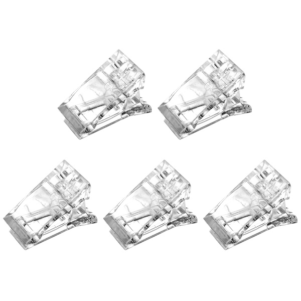 5 st Nagelspetsklämmor för snabbbyggande Gel Nagelformar Nagelspetsklämmor för fingernagelförlängning UV Builder-klämmor Manikyr Nail Art Tool