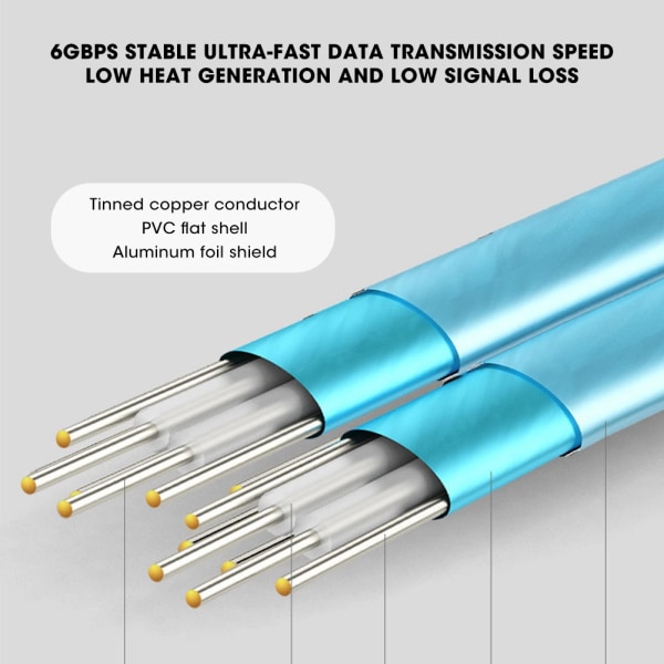 Omvandlarkabel Mekanisk SSD Solid State Drive till moderkort 6 x SATA3.0 Svart 1-Meter Svart