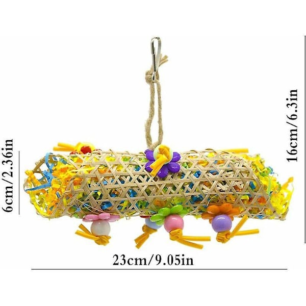 Lintujen purulelut ruoan silppuri, papukaijalelu häkin silppuri, luffa-lintulelu etsintälelu