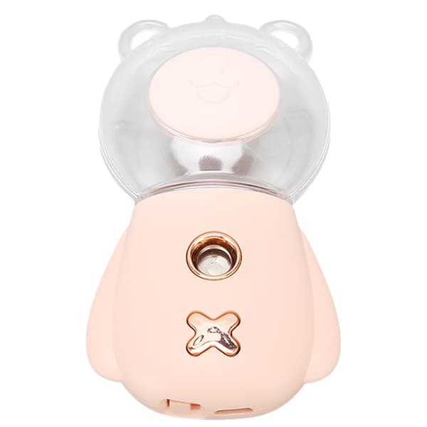 Ansiktsmister Rosa 300ml Synlig Vattentank USB-laddning ABS PC Silikon Nano Mist Diffuser för Hem Resor Kontor