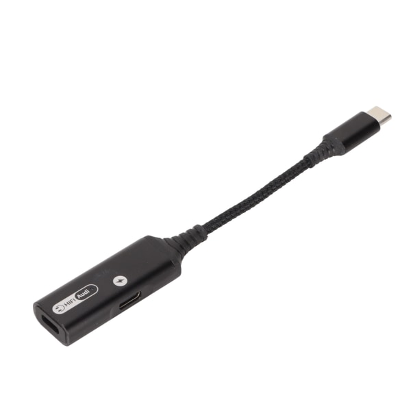 Dubbel typ C hörlursadapter stöder 60W PD QC snabbladdningsenhet USB C hörlursuttag Adapter för hörlurar