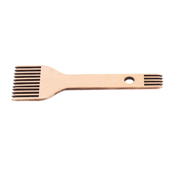 Vävvävskam med dubbla ändar Ergonomisk design Hållbar bok blank yta Trävävkam för vävhantverk