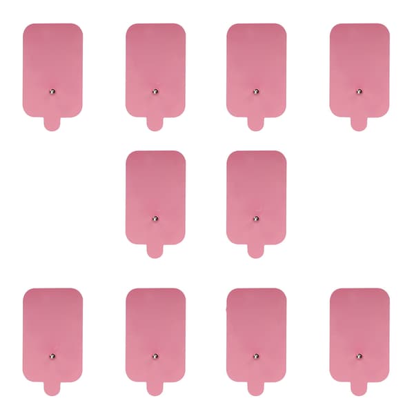 10 stk. TENS-enhet Erstatningsputer Ikke-irriterende Elektrodeterapilapper for Elektroterapi Rosa