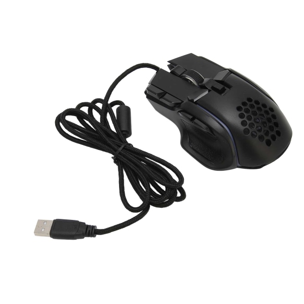 RGB Gaming Mouse 12800 DPI Gaming Mouse Optisk kabelansluten med 10 programmerbara knappar 13 Bakgrundsbelysningslägen Mekanisk mus