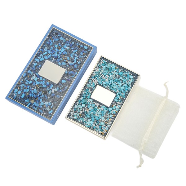 Vannfarger Blå Brilliant Safir Boks 24 Farger Metallisk Glitter Solid Transparent Vannfarge