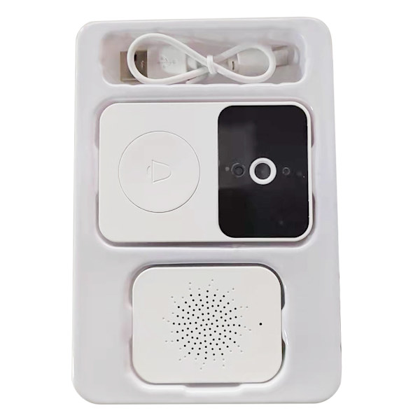 Smart trådlös fjärrkontroll Videodörrklocka Hem HD Visual Doorbell Intercom HD Night Vision WiFi Uppladdningsbar säkerhetsdörrklocka