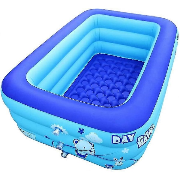 Oppustelig Pool med Elektronisk Pumpe Oppusteligt Badekar Foldbar Pool 120x70x35cm