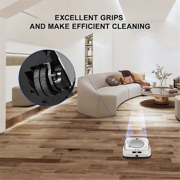 Ikke-Erstatnings Hjuldekk kompatible med Jet M6 (6110) (6012) (6112) (6113) Ultimate Robot Mop