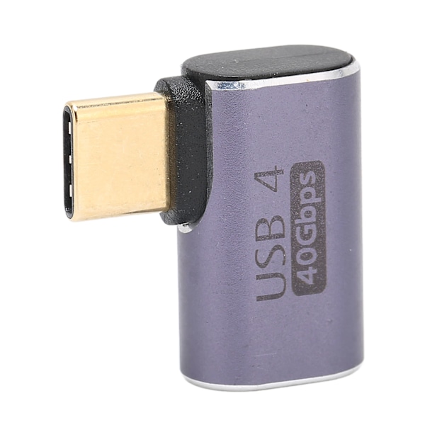 Typ C mobiltelefonadapter 40GB höghastighetsljud och videoöverföring 100W Maximalt stöd 8K vid 120HZ Typ C hona till typ C hane böjd