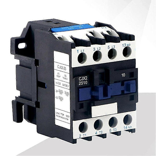 Cjx2-2510 3-fas 3-polig 24-380V 50/60Hz DIN-skenmonterad Relä AC-kontaktor Zekai 48V