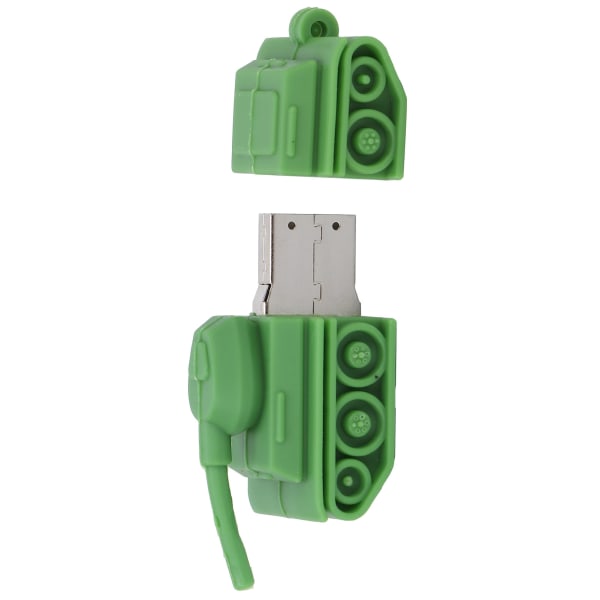 Flash-muisti Kannettava sarjakuva TankShaped 2.0 USB Pendrive Disk PC-tabletille Tietojen tallennus tiedonsiirto (64 Gt)