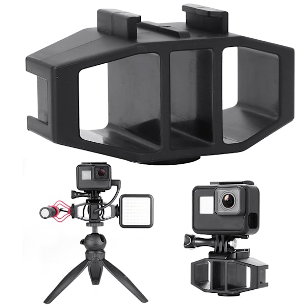 Ulanzi Vlogging Stand Bracket Double Cold Shoe Mount 1/4 tums stativgänga för GoPro