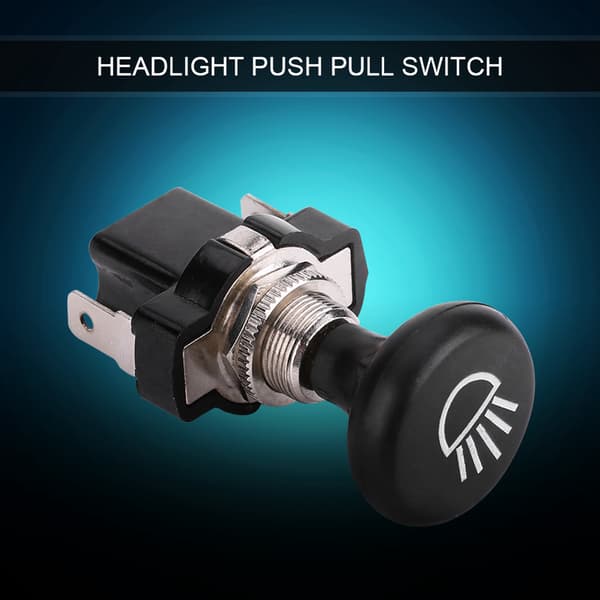 12V Bil Forlygte Push Pull Lyskontakt til Golfvogn EZGO Club Car Yamaha