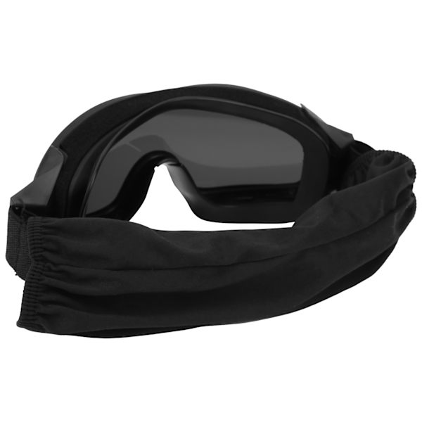 Taktiske støvtette vernebriller Slagfast antieksplosjons militærbriller (Verre gris à cadre noir )
