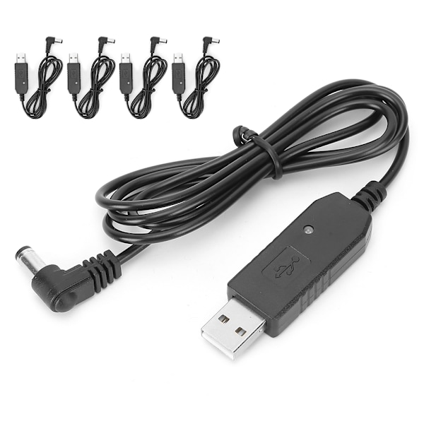 5 stk. bærbar USB-ladekabel UV9R PLUS radiobatteri Walkie Talkie toveis radio