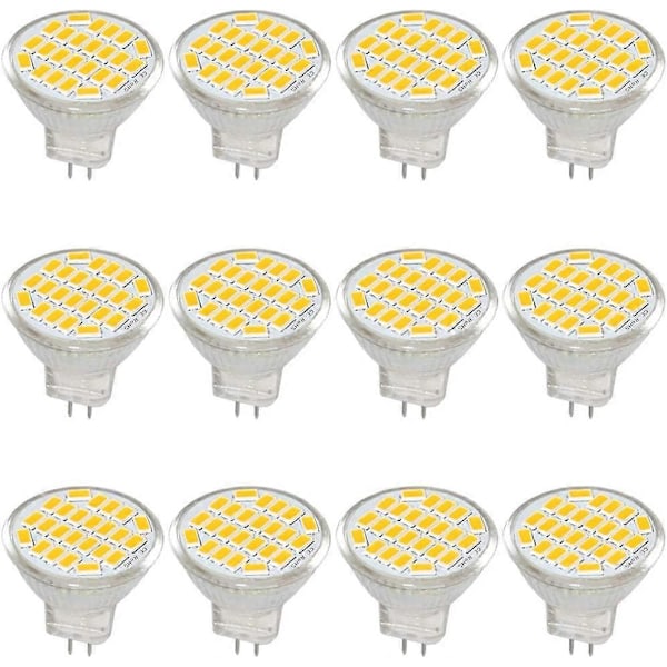 MR11 GU4 LED-lamppu DC/AC 10-30V 3W, 12V, 24V, 30W vastaava halogeenilamppu, 400 lumenia, lämmin valkoinen 3000K, LED-korvaus sarjoille, puutarhaan,
