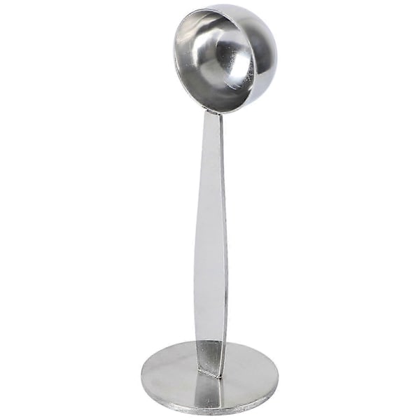 1 stk. 2-i-1 Kaffetamper i rustfrit stål med ske Professionel Espresso Kaffetamper til Cafe Hjem (Sølv)