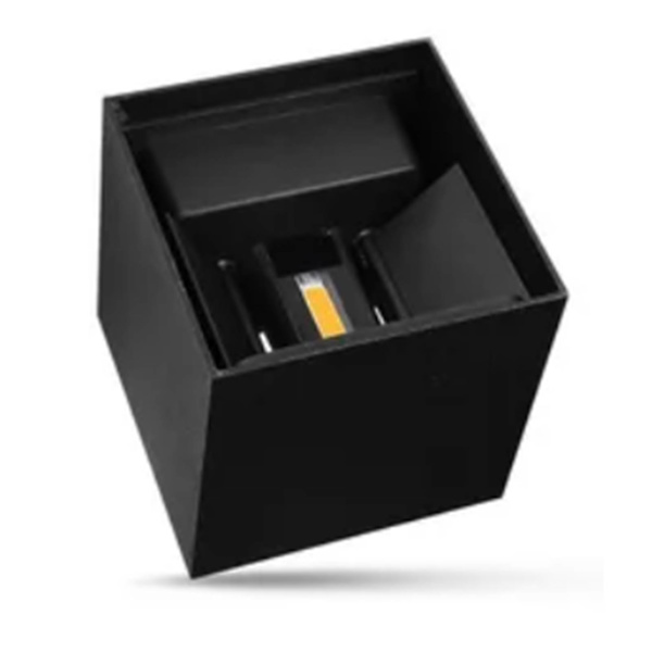 Vegglampe Svart Kvadrat 12W 3000K Varm Belysning Dekorativ Aluminiumlegering LED Vegglampe for Hjem