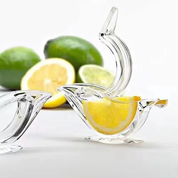 Citronpresser Clip Akryl Manuel Citronskivepresser Praktisk Transparent Frugtpresser Til Hjemmet 2 stk
