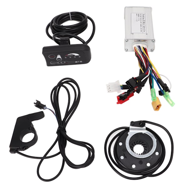 Bike Conversion 17A 3 Mode Sine Wave 6 Tube Controller Kit Power Assist Sensor Thumb Throttle med LED S810 Panel