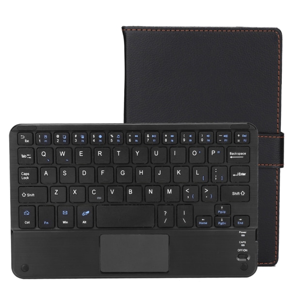 7/8in 75-timers fungerende Bluetooth Touchpad-tastatur med beskyttende etui til Android/iOS/Windows