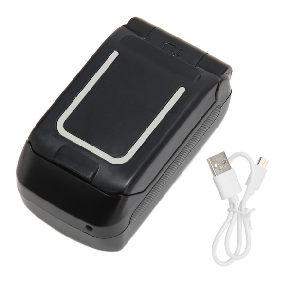 Pieni läppäpuhelin 0,66 tuuman OLED-näyttö 64x48 32MB 64MB 300mAh akku Bluetooth Flip-matkapuhelin eläkeläisille musta