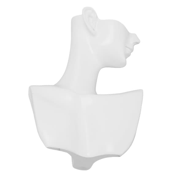 Mannequin Øredobber Stativ Hvit Medium Resin Stabil Byste Øredobber Holder Organizer for Halskjede