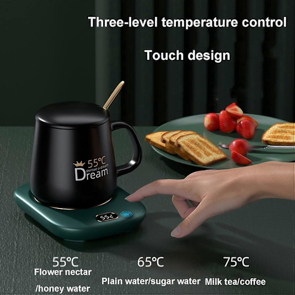 Kaffemuggsvärmare för Skrivbord, USB Te Kopp Värmare Underlägg USB, Smart Magic