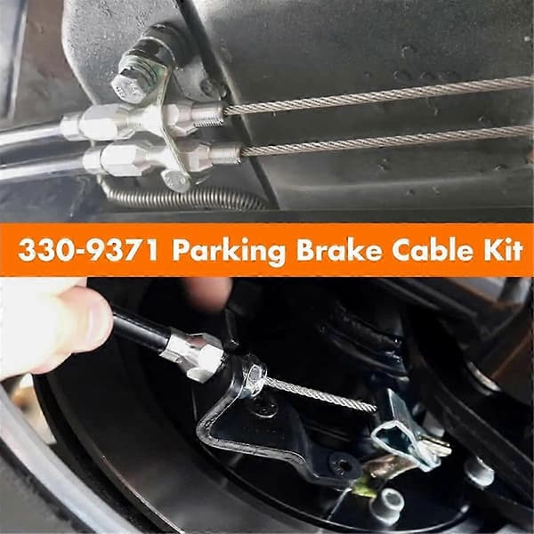 330-9371 Universal Disc/Drum Brake Parking Cable Kit, Emergency Brake Cable Replacement for 140-14415-R C