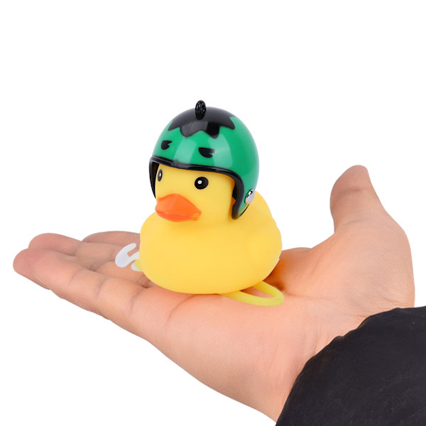 Keltainen Ankka Pyörä Moottoripyörä Tarvikkeet Kypärällä Varoitusvalo Ääni(vihreä jättiläinen)